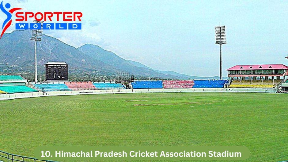 Himachal Pradesh Cricket Association Stadium in india.