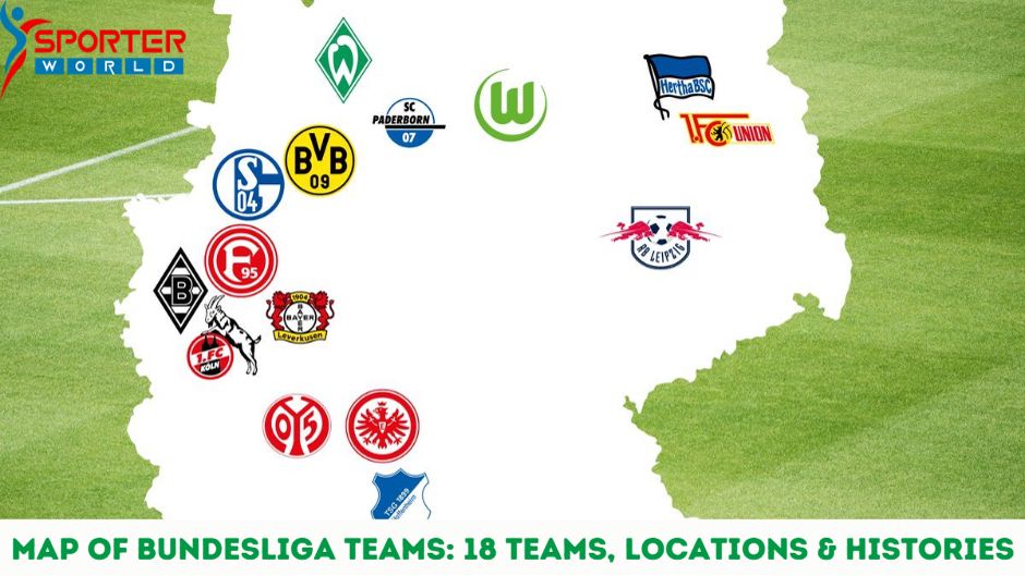 Map of Bundesliga Teams